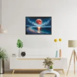 Moonrise Reflections - A Cosmic Beach Journey - WallPosters - Image 2