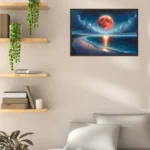 Moonrise Reflections - A Cosmic Beach Journey - WallPosters - Image 4