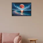 Moonrise Reflections - A Cosmic Beach Journey - WallPosters - Image 3