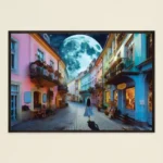 Moonlit Stroll - Enchanted Street Journey - WallPosters