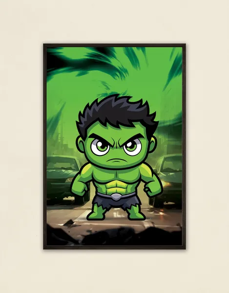 Mini Hulk Smash – Cartoon Hero Poster