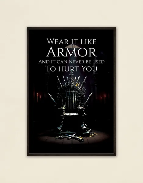 Armor of Words Wall Poster – Throne of Strength and Wisdom