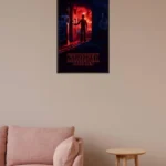 Stranger Things poster, Upside Down poster, Netflix series poster, Hawkins wall art, sci-fi wall decor, Eleven poster, Demogorgon art, retro Stranger Things poster, fan art, Hawkins mystery, thriller series poster, Stranger Things decor, adventure series art, geek Stranger Things poster, sci-fi fan decor