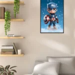 Get the Adorable Captain America Chibi Poster – A Fun Marvel Decor for All Ages | Shop at SmallBig!