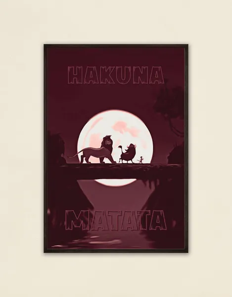 Hakuna Matata Poster | Iconic Moonlit Wall Art