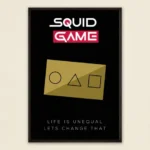 Squid Game Poster - Geometric Challenge Card Design