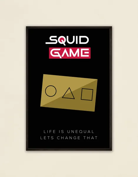 Squid Game Poster - Geometric Challenge Card Design