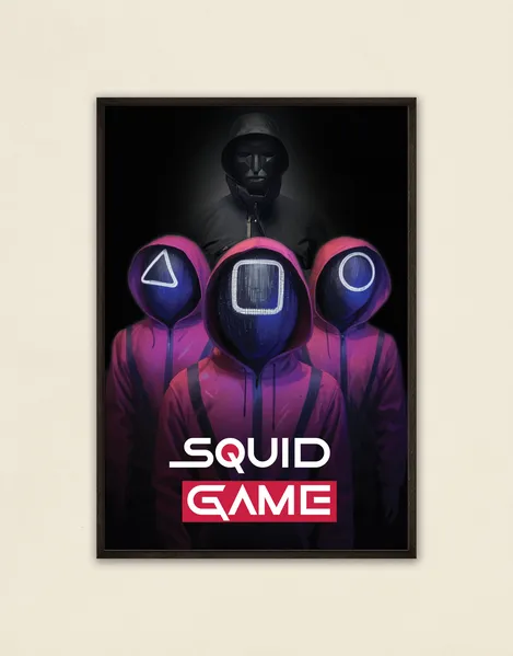 Squid Game Poster - Masked Guards with Symbols