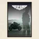Speed Meets Freedom: Top Gun Maverick Motorcycle Poster!