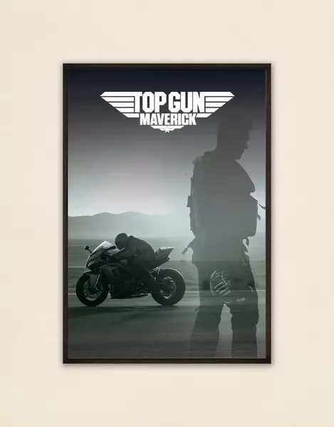 Speed Meets Freedom: Top Gun Maverick Motorcycle Poster!