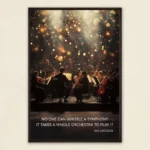 Symphony of Teamwork: Inspirational Orchestra Poster