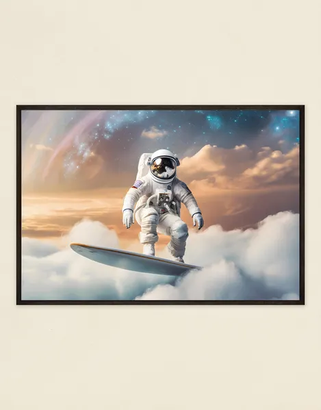 Cosmic Surfer Art Poster