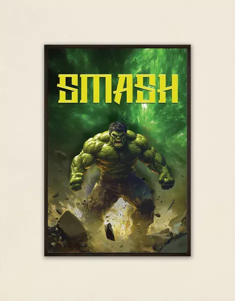 Green Fury Unleashed – Hulk Smash Wall Poster