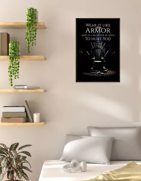 Inspire Strength and Wisdom with the Armor of Words Wall Poster