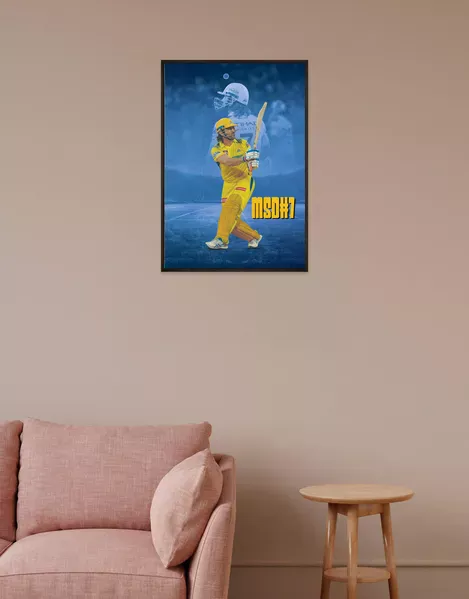 Celebrate Captain Cool with the Iconic "MS Dhoni Poster" | Shop Now at SmallBig!