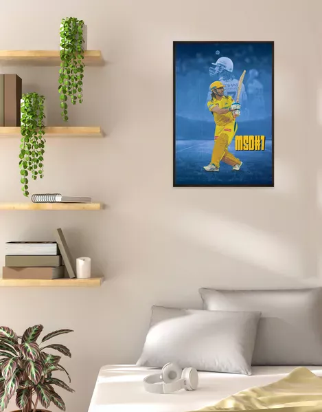 MS Dhoni Poster - The Legend of Cricket