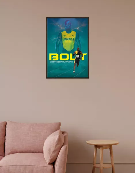 Electrify Your Walls with the Iconic "Bolt: Just Keep Running" Poster | SmallBig!