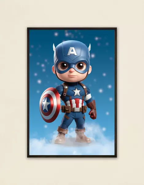 Adorable Captain America Chibi Poster