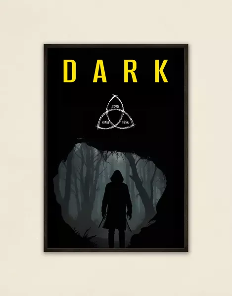 Dark Triquetra Symbol Poster