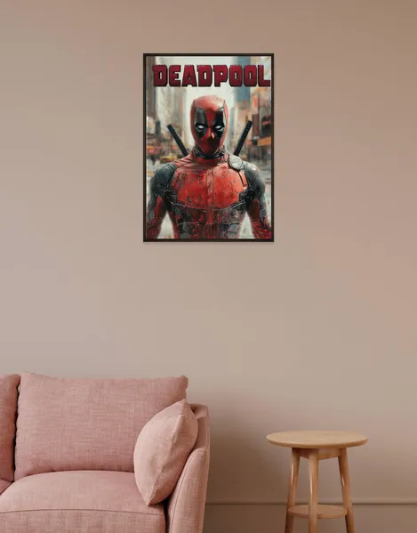 Showcase the witty and chaotic Marvel anti-hero with this Deadpool Action Poster—a bold statement piece for every fan.