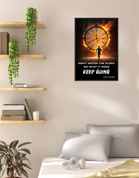motivational clock poster