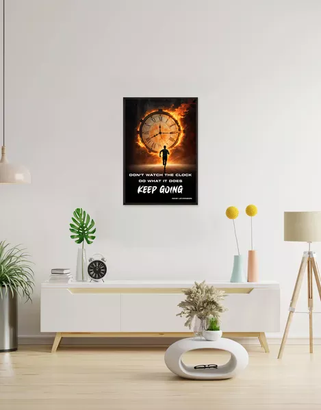Burning Time - Motivational Clock Poster