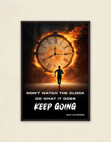 Get inspired with the Burning Time motivational clock poster. Featuring a flaming clock and an inspiring quote, this motivational clock poster fuels your determination. SmallBig.