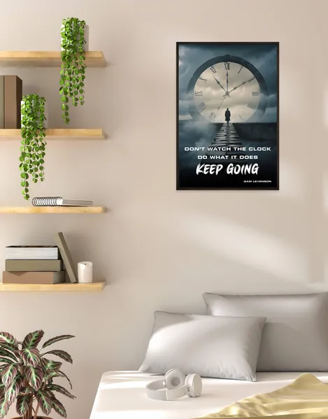 Path of Time - Motivational Clock Poster