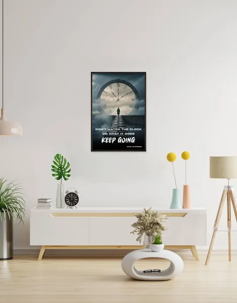 Path of Time - Motivational Clock Poster for Daily Inspiration | SmallBig