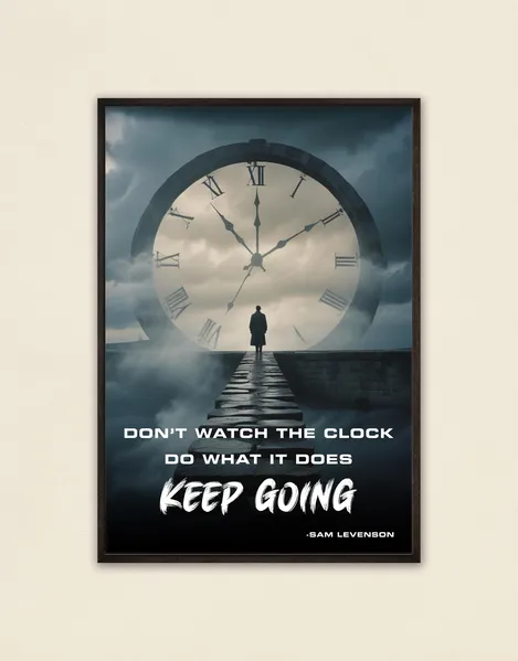 Path of Time Motivational Clock Poster – Stay Inspired | SmallBig