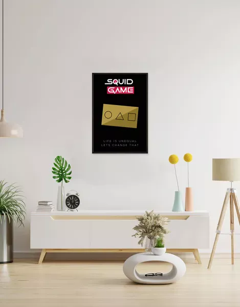 Squid Game Poster - Geometric Challenge Card Design