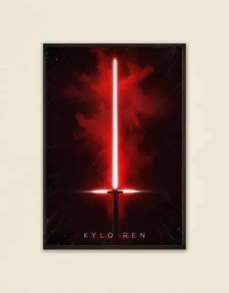 Kylo Ren Lightsaber Poster