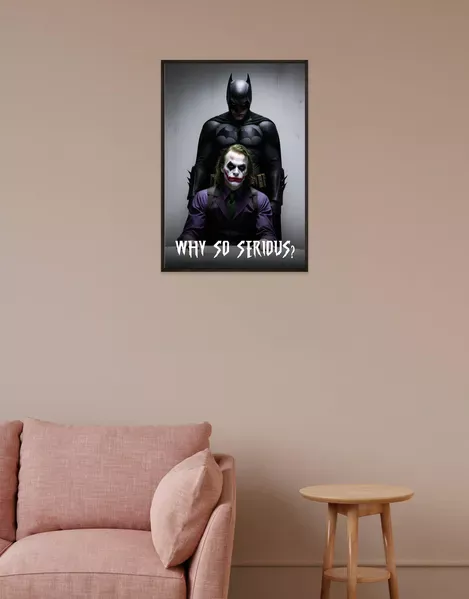 Chaos Meets Justice: Why So Serious? Batman & Joker Poster