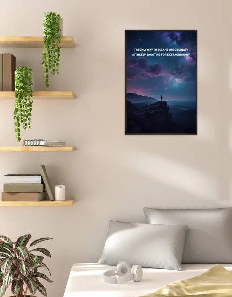 Transform Your Space with the Reach for the Extraordinary Wall Poster!