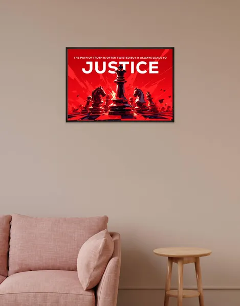 Justice in Motion Wall Poster - Bold Decor for Truth Seekers | SmallBig