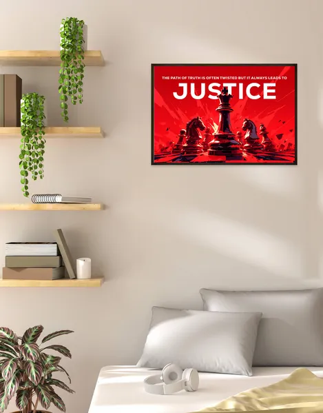 Justice in Motion Wall Poster - Bold Decor for Truth Seekers | SmallBig