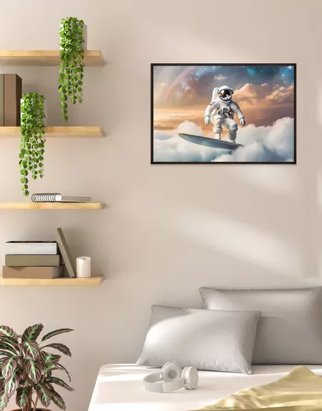 Cosmic Surfer Art Poster